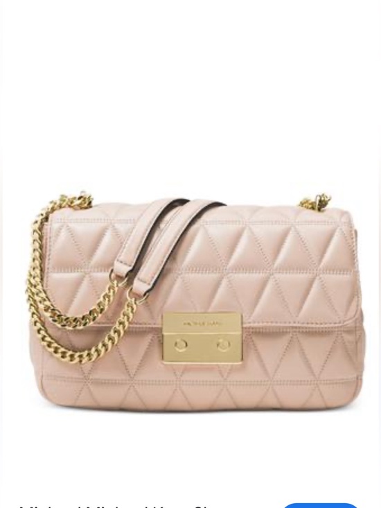 Michael Kors Handbags - GUC Michael Kors Sloan Large Quilted-Leather Lambskin Soft Pink Shoulder Bag
